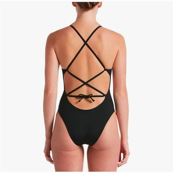 NWT Nike Hydrastrong Lace-Up Tie Back One-Piece - Picture 2 of 6